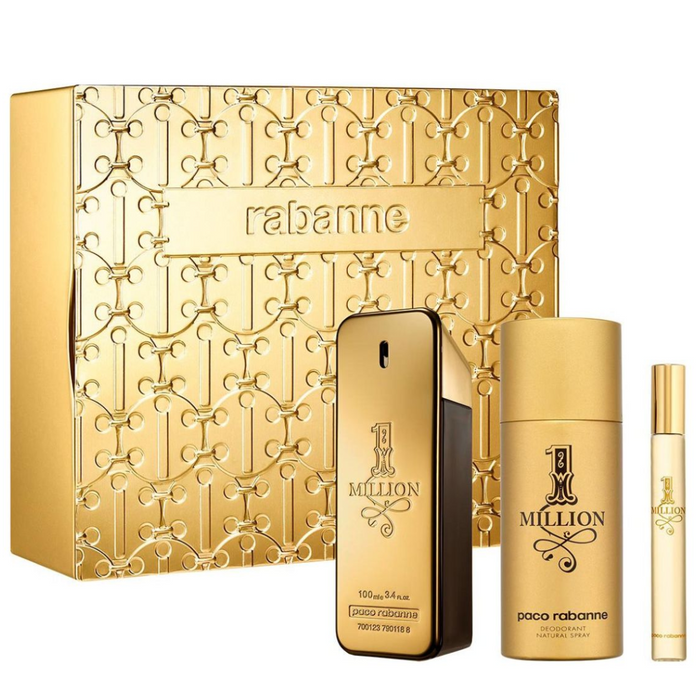 Set Paco Rabanne 1 Million 100 Ml EDT+ Deo 150 Ml + 10 Ml (3 Pcs)