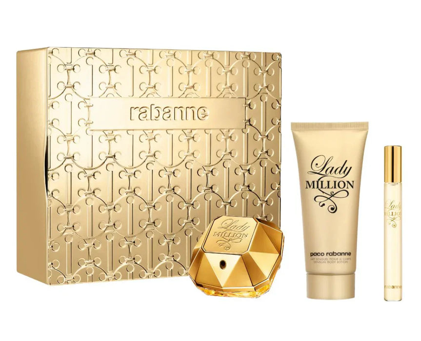Paco Rabanne Lady Million Set EDP 80 ML Crema 100 ML EDP 10 ML Mujer