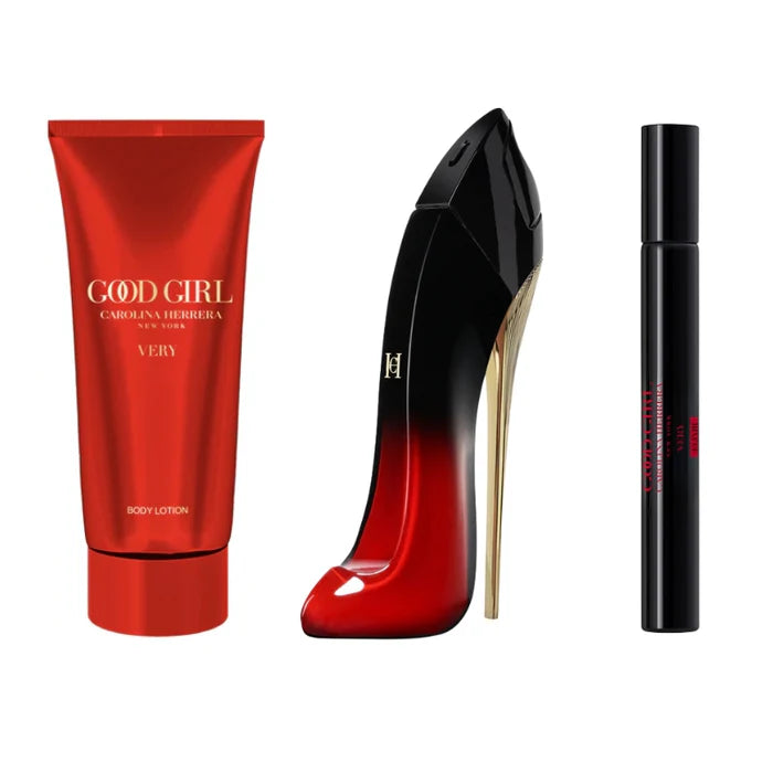 Set Carolina Herrera Good Girl Very Elixir 80 ml + Mini 10 ml + Body Lotion 100 ml