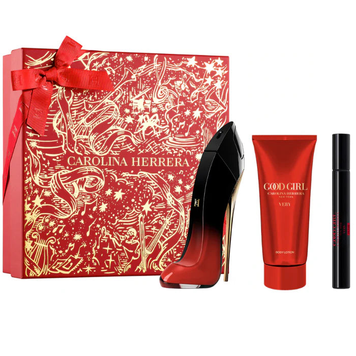 Set Carolina Herrera Good Girl Very Elixir 80 ml + Mini 10 ml + Body Lotion 100 ml