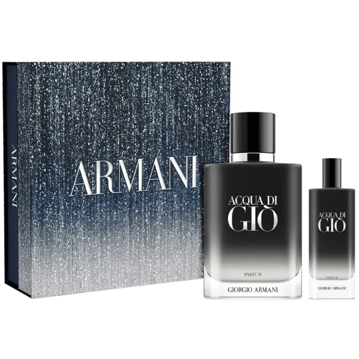 Set Giorgio Armani Acqua Di Dio Parfum 100 Ml + 15 Ml Recargable/Refill 2025