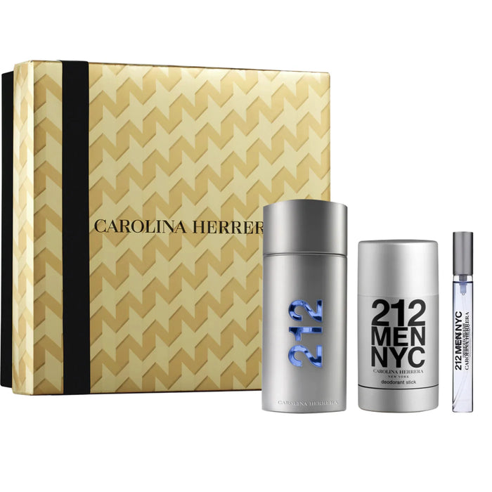 Set Carolina Herrera 212 Men Nyc EDt 100 ml + Mini 10 ml + Deo 75 ml