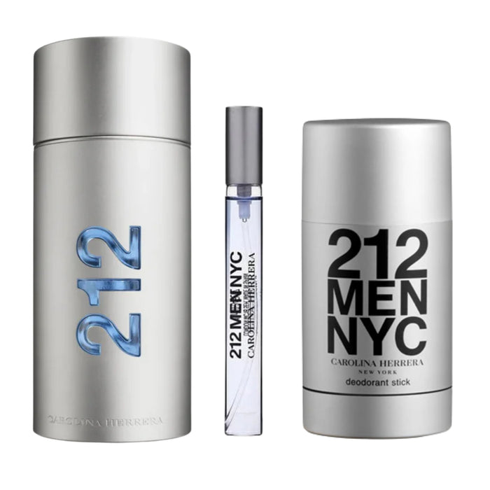 Set Carolina Herrera 212 Men NYC 100 ml + Deo 75 ml
+ Mini 10 ml 2025